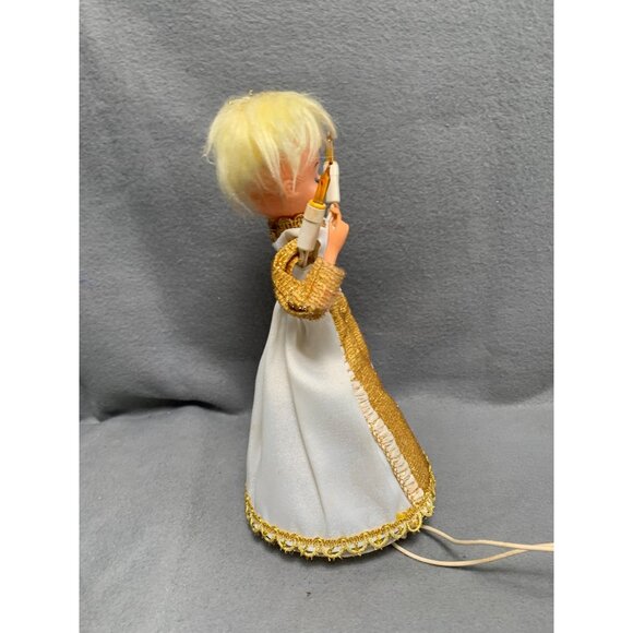 Vintage GE Heavenly Angel Lighted Angel Doll with Candles Christmas Tree Topper - Picture 9 of 16